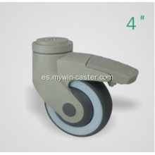 4 pulgadas de remache hueco giratorio TPR PP material con soporte echador médico